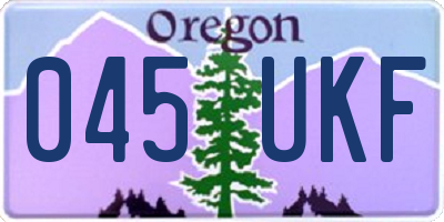 OR license plate 045UKF