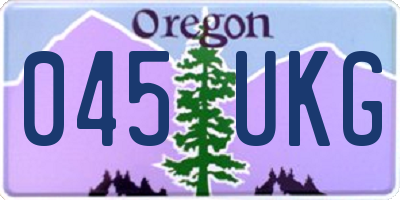 OR license plate 045UKG