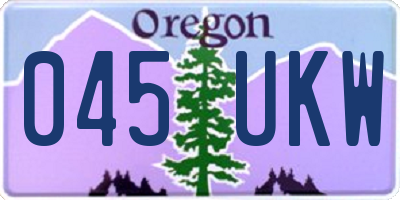 OR license plate 045UKW