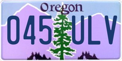 OR license plate 045ULV