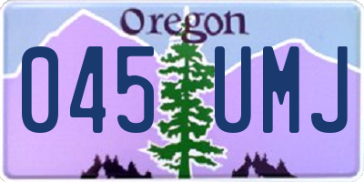 OR license plate 045UMJ