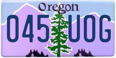 OR license plate 045UOG