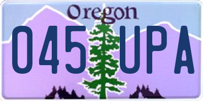 OR license plate 045UPA