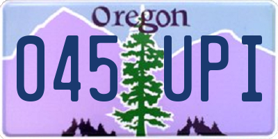 OR license plate 045UPI