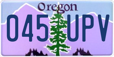 OR license plate 045UPV