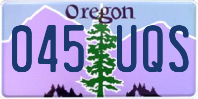 OR license plate 045UQS