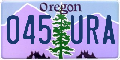 OR license plate 045URA