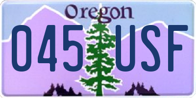 OR license plate 045USF