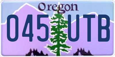OR license plate 045UTB