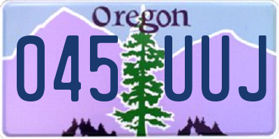 OR license plate 045UUJ