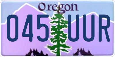 OR license plate 045UUR