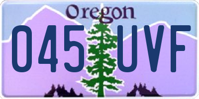 OR license plate 045UVF