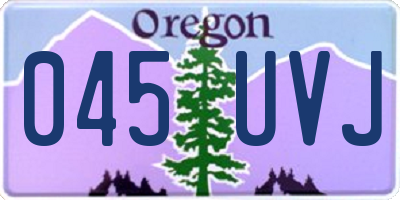 OR license plate 045UVJ