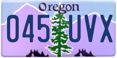 OR license plate 045UVX