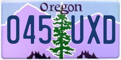 OR license plate 045UXD