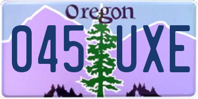 OR license plate 045UXE