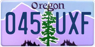 OR license plate 045UXF