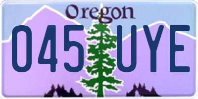 OR license plate 045UYE