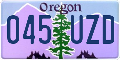 OR license plate 045UZD