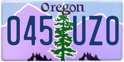 OR license plate 045UZO