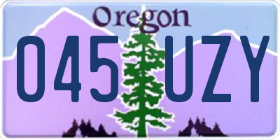 OR license plate 045UZY