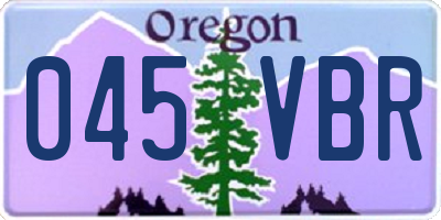 OR license plate 045VBR