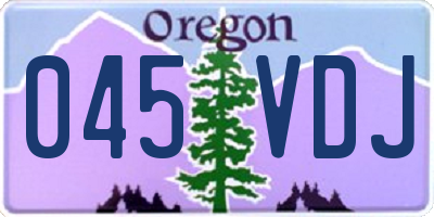 OR license plate 045VDJ