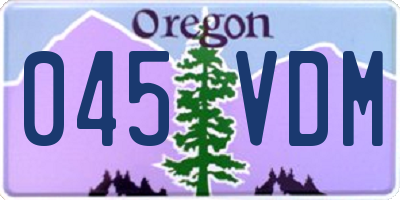 OR license plate 045VDM