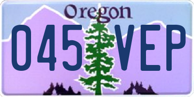 OR license plate 045VEP