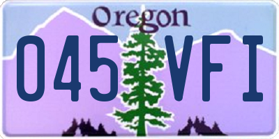 OR license plate 045VFI