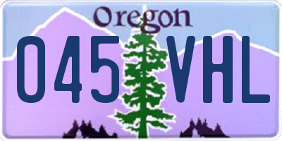 OR license plate 045VHL