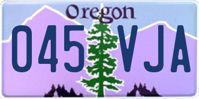 OR license plate 045VJA