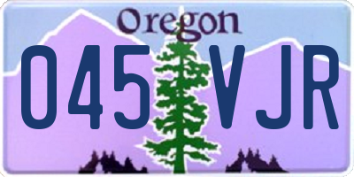 OR license plate 045VJR