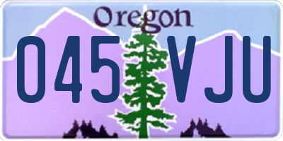OR license plate 045VJU