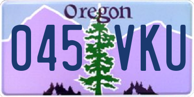 OR license plate 045VKU