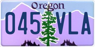OR license plate 045VLA
