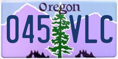 OR license plate 045VLC
