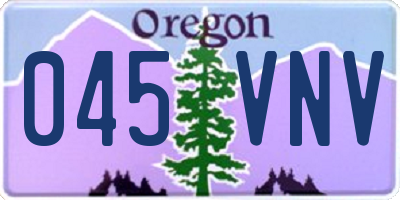OR license plate 045VNV