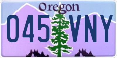 OR license plate 045VNY