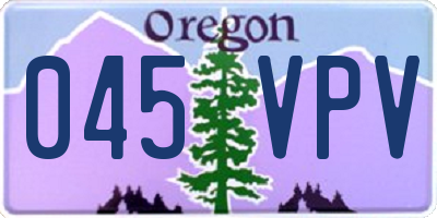 OR license plate 045VPV