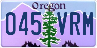 OR license plate 045VRM