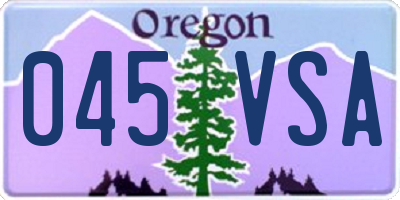 OR license plate 045VSA