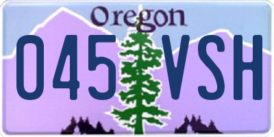 OR license plate 045VSH