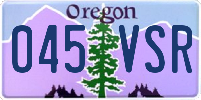 OR license plate 045VSR