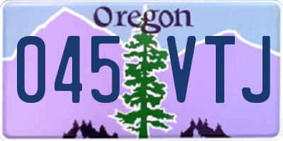 OR license plate 045VTJ