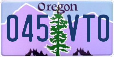 OR license plate 045VTO