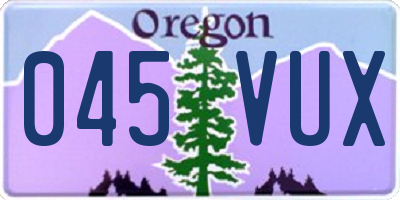 OR license plate 045VUX