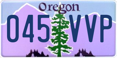 OR license plate 045VVP