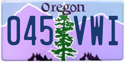 OR license plate 045VWI