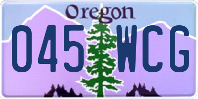 OR license plate 045WCG